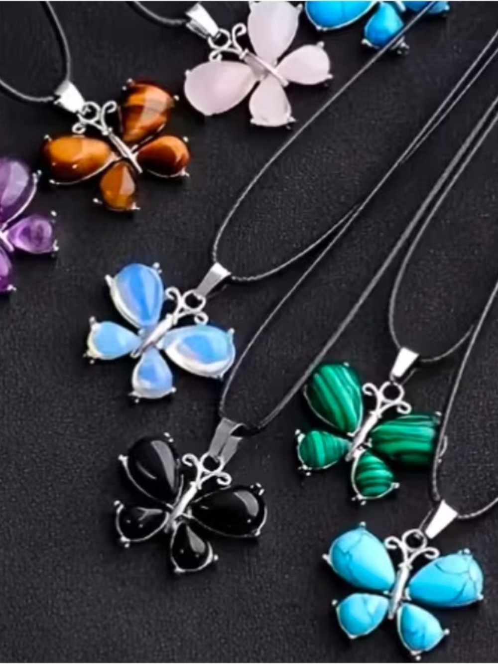 Choose one (1) Light Jade, Dark Jade, Tigers Eye, White Quartz, Opal Quartz